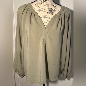 Velvet by Graham & Spencer Olive Blouse